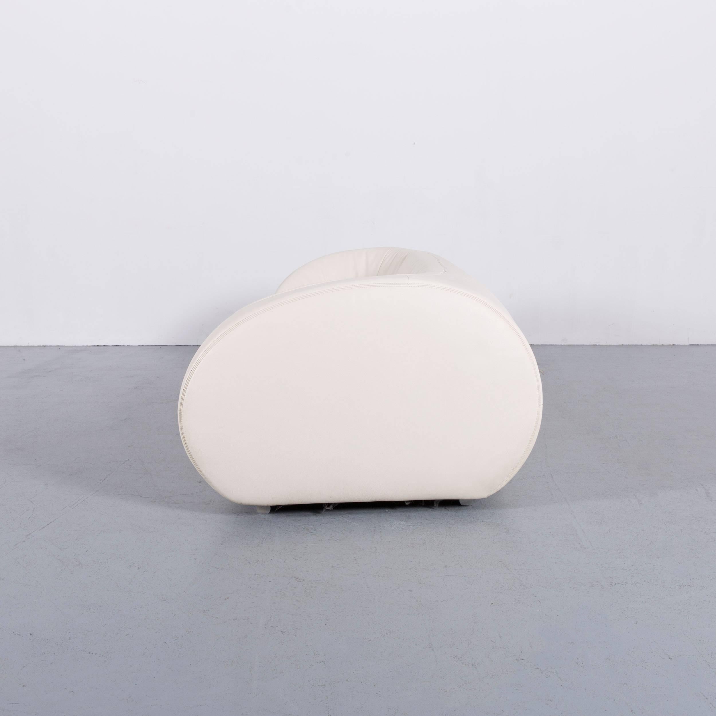 Koinor Perlen-Leder-Sofa Weiße Dreisitzer-Kommode 4