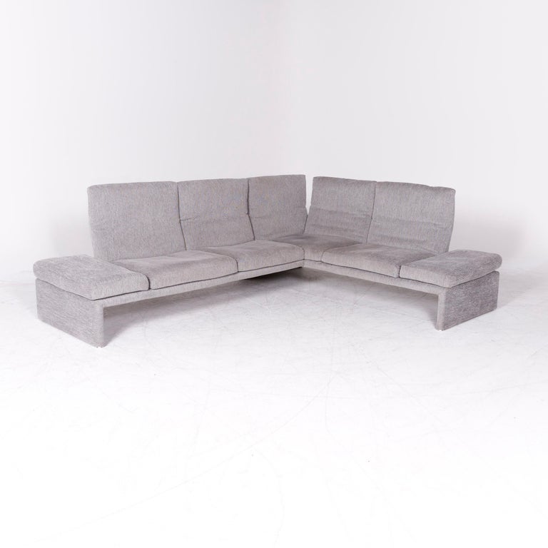 Koinor Raoul Designer Fabric Corner Sofa Gray Couch
