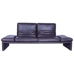 Koinor Raoul Designer Sofa Brown Leather Three-Seat Couch