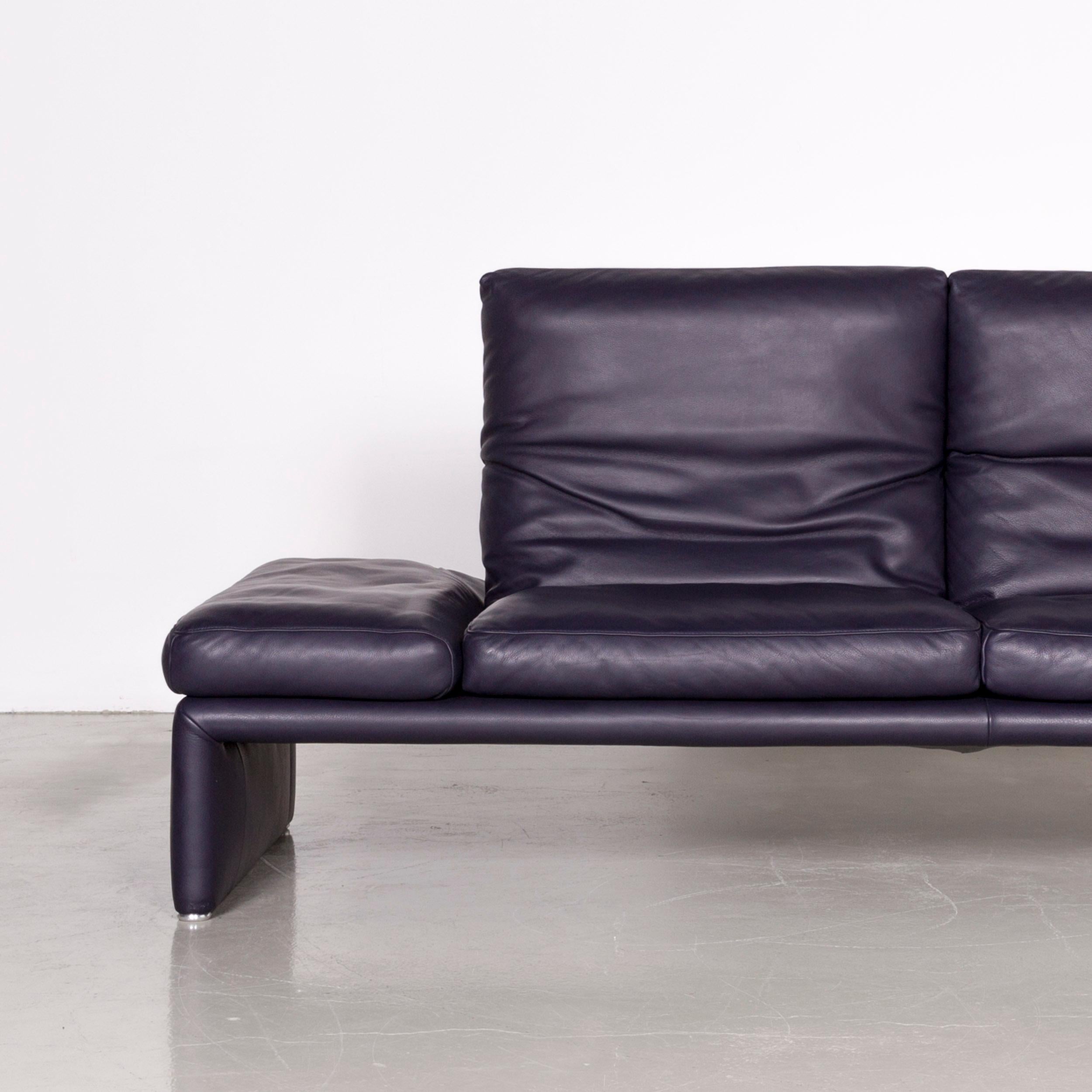 purple leather couch