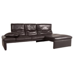 Koinor Raoul Leather Corner Sofa Brown Dark Brown Function Relax Function Couch