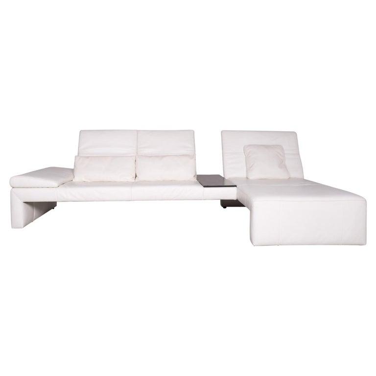 Koinor Raoul Leather Corner Sofa White Function Couch At 1stdibs Koinor Raoul Leather Corner Sofa White, White Leather Corner Sofa