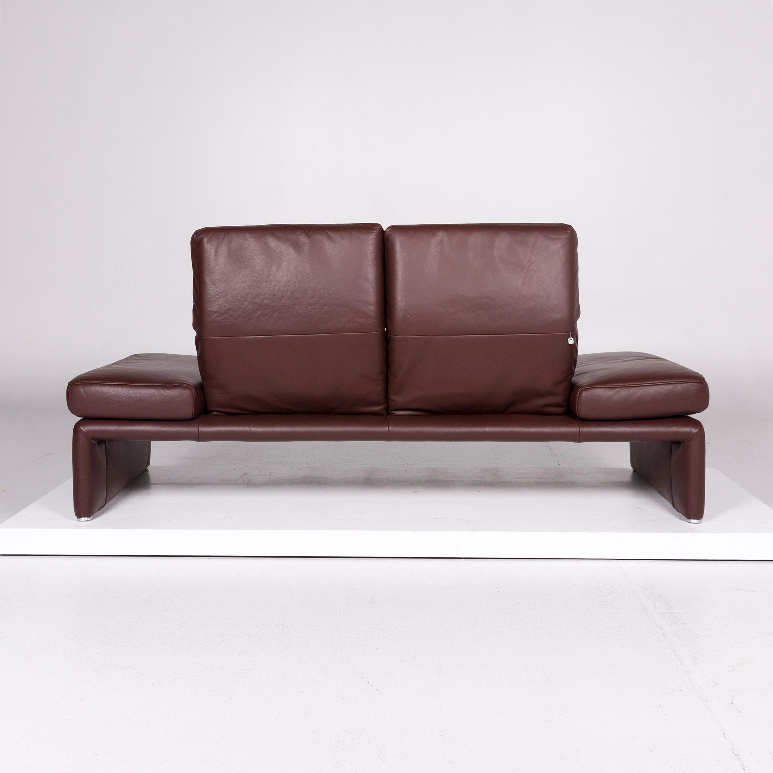 Koinor Raoul Leather Sofa Brown Red Brown Two-Seat Function 2
