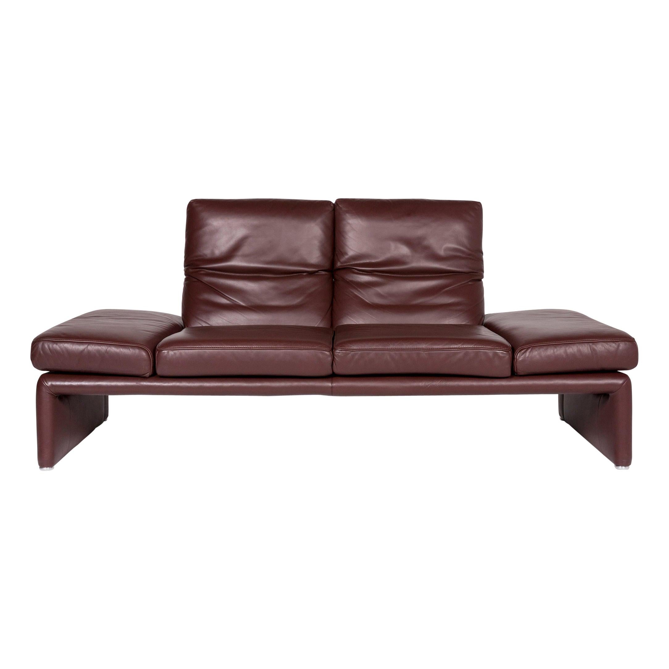 Koinor Raoul Leather Sofa Brown Red Brown Two-Seat Function