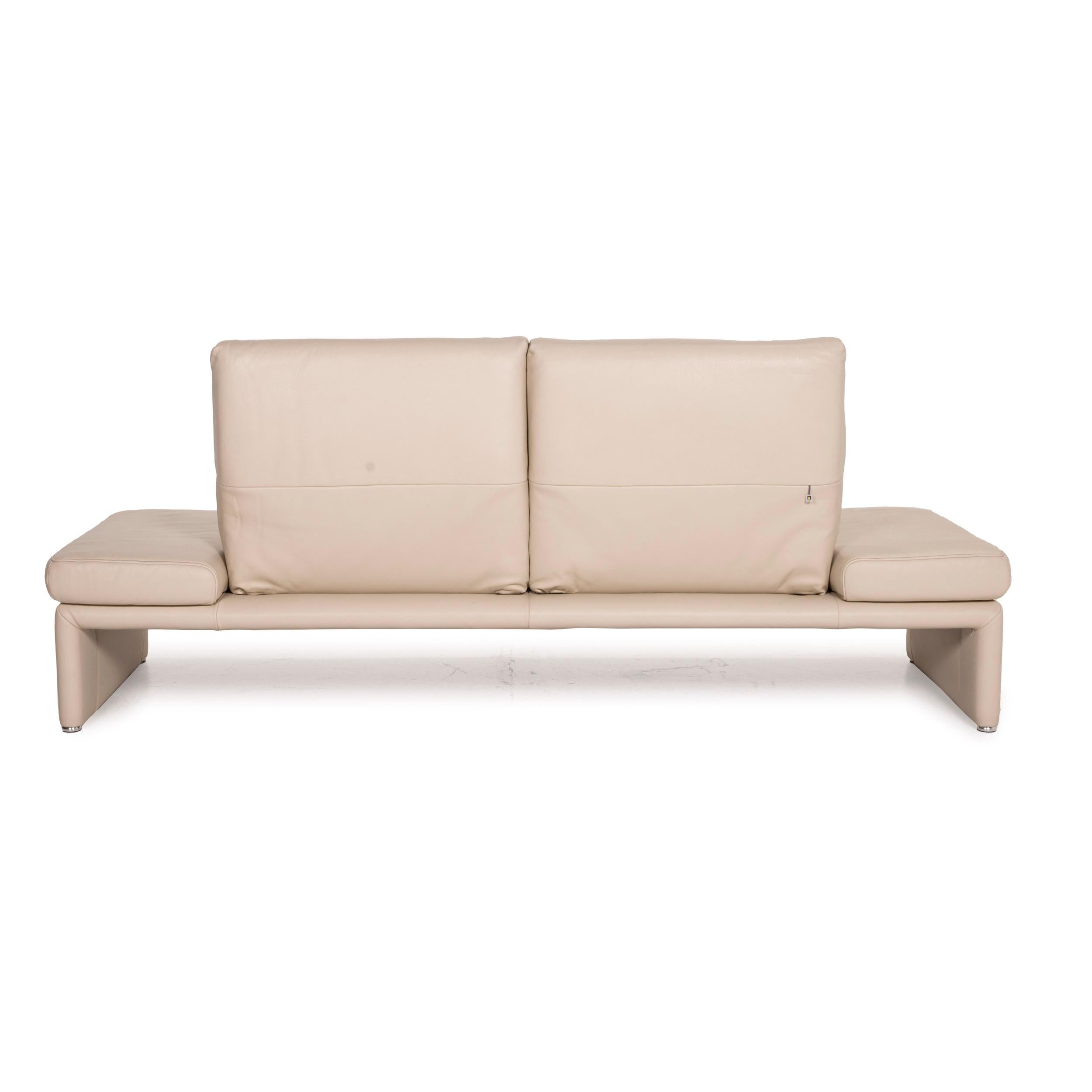 Koinor Raoul Leather Sofa Cream Two-Seater For Sale 3