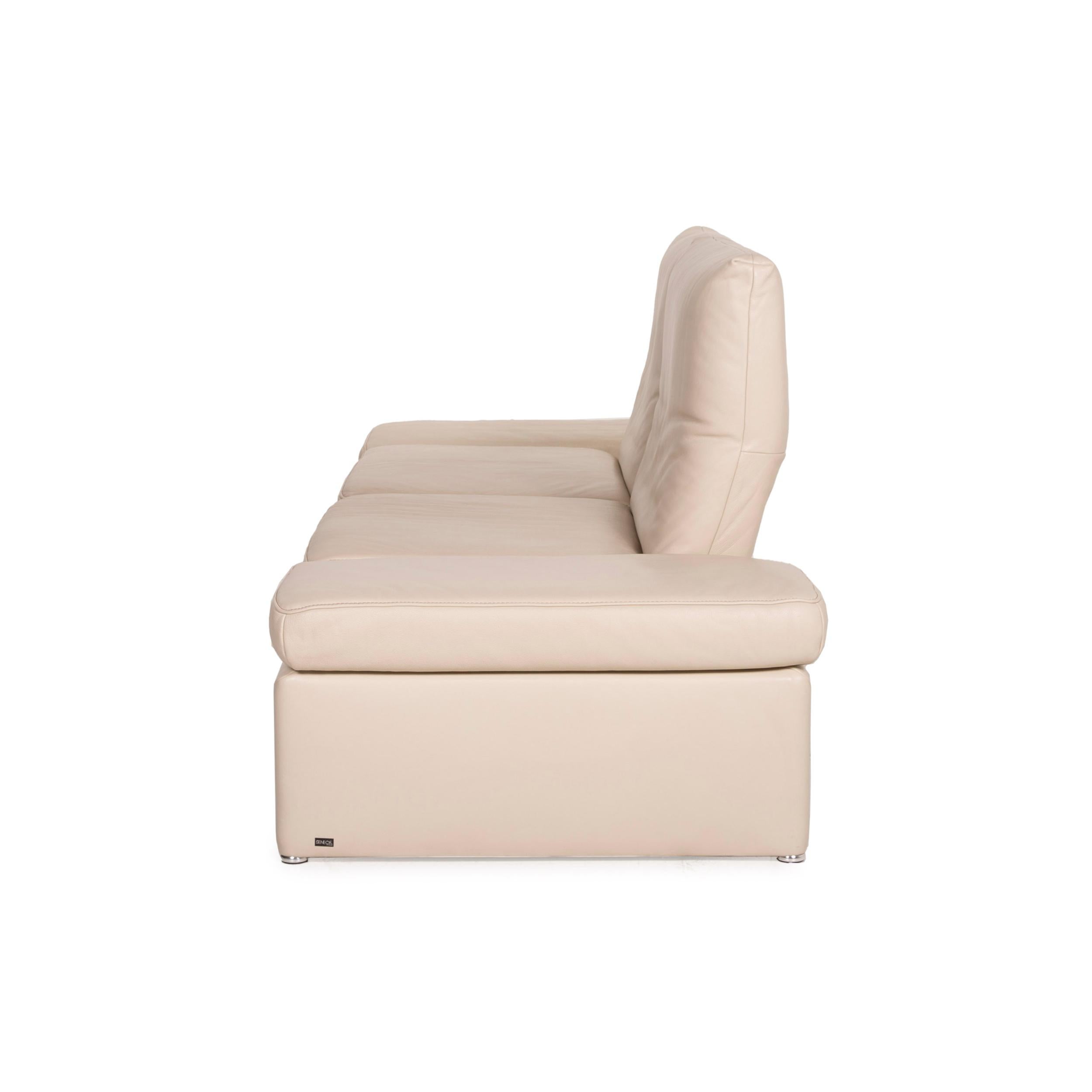 Koinor Raoul Leather Sofa Cream Two-Seater For Sale 4
