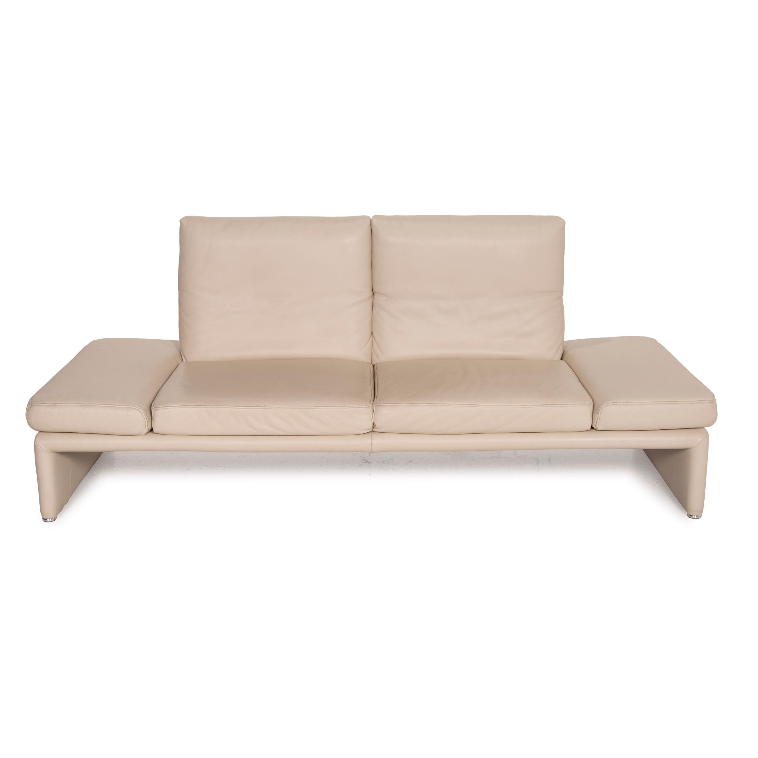 Koinor Raoul Leather Sofa Cream Two-Seater For Sale 1