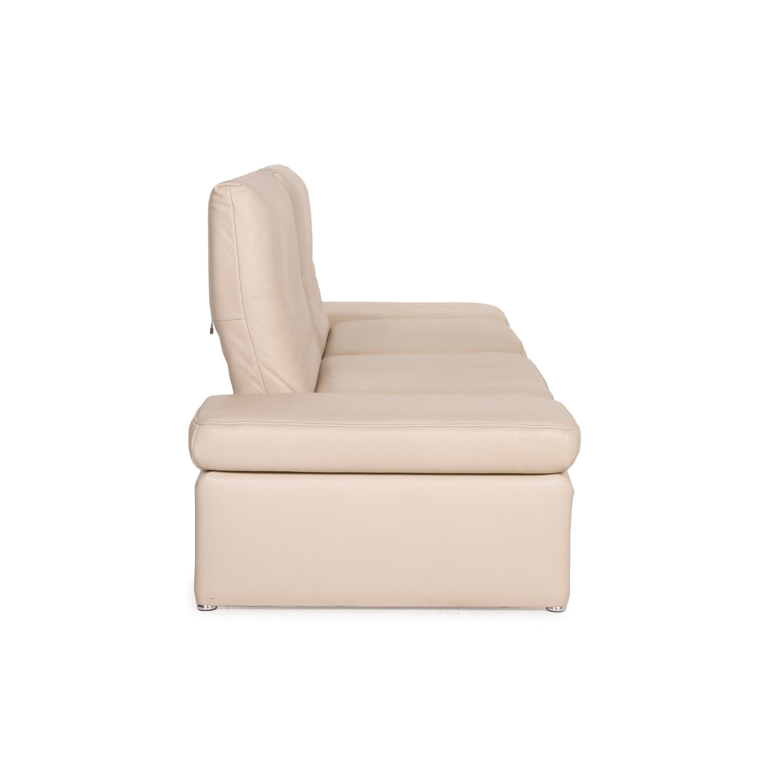 Koinor Raoul Leather Sofa Cream Two-Seater For Sale 2