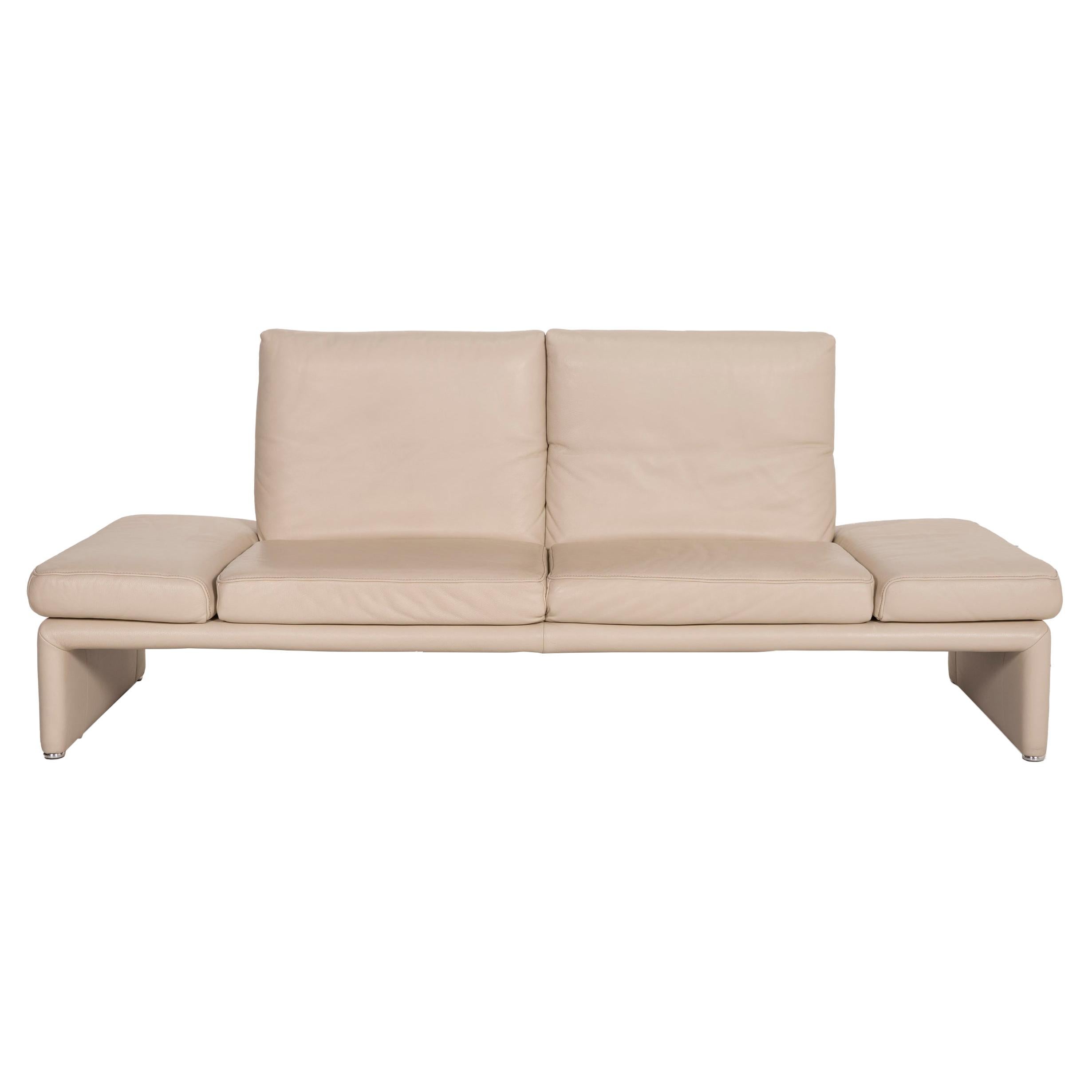 Koinor Rossini Leather Sofa Cream Two-Seater at 1stDibs