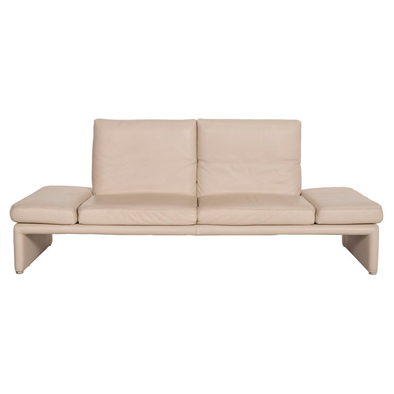 Koinor Raoul Leather Sofa Cream Two-Seater For Sale at 1stDibs