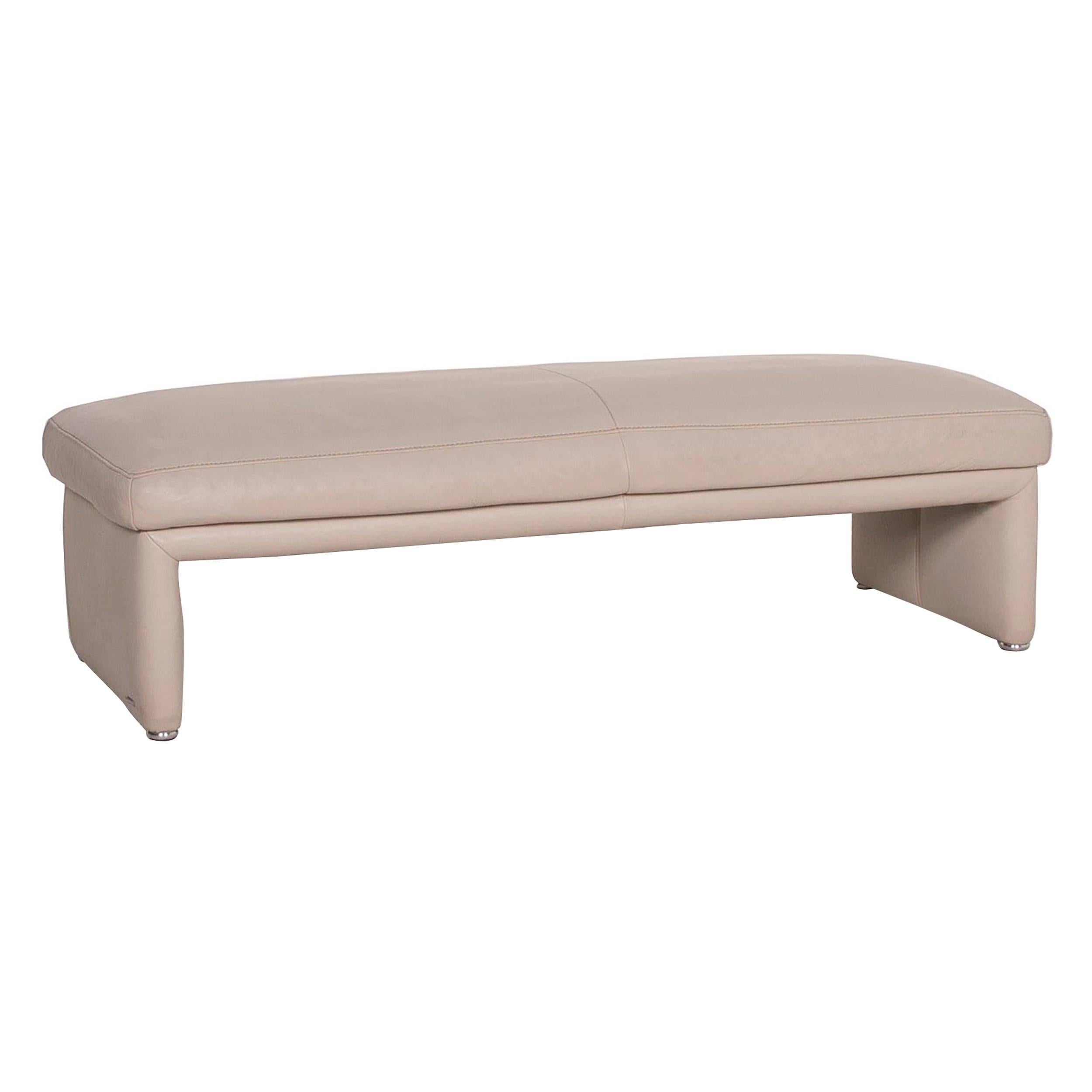 Koinor Raoul Leather Stool Cream For Sale