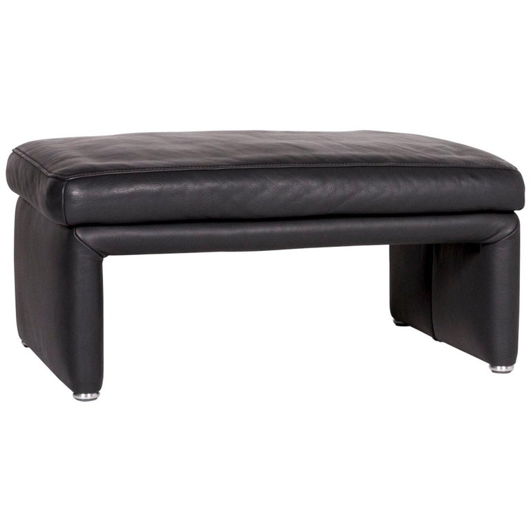 Koinor Raoul Leder Hocker Grau Anthrazit Schemel Ottoman For Sale At 1stdibs