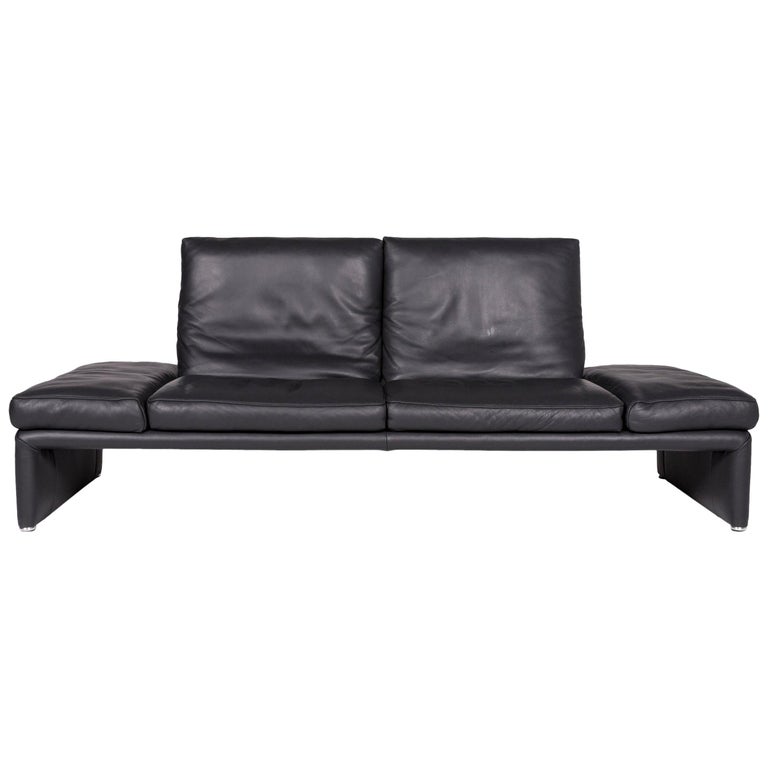 Koinor Raoul Leder Sofa Grau Anthrazit Zweisitzer Funktion Relaxfunktion  Couch For Sale at 1stDibs