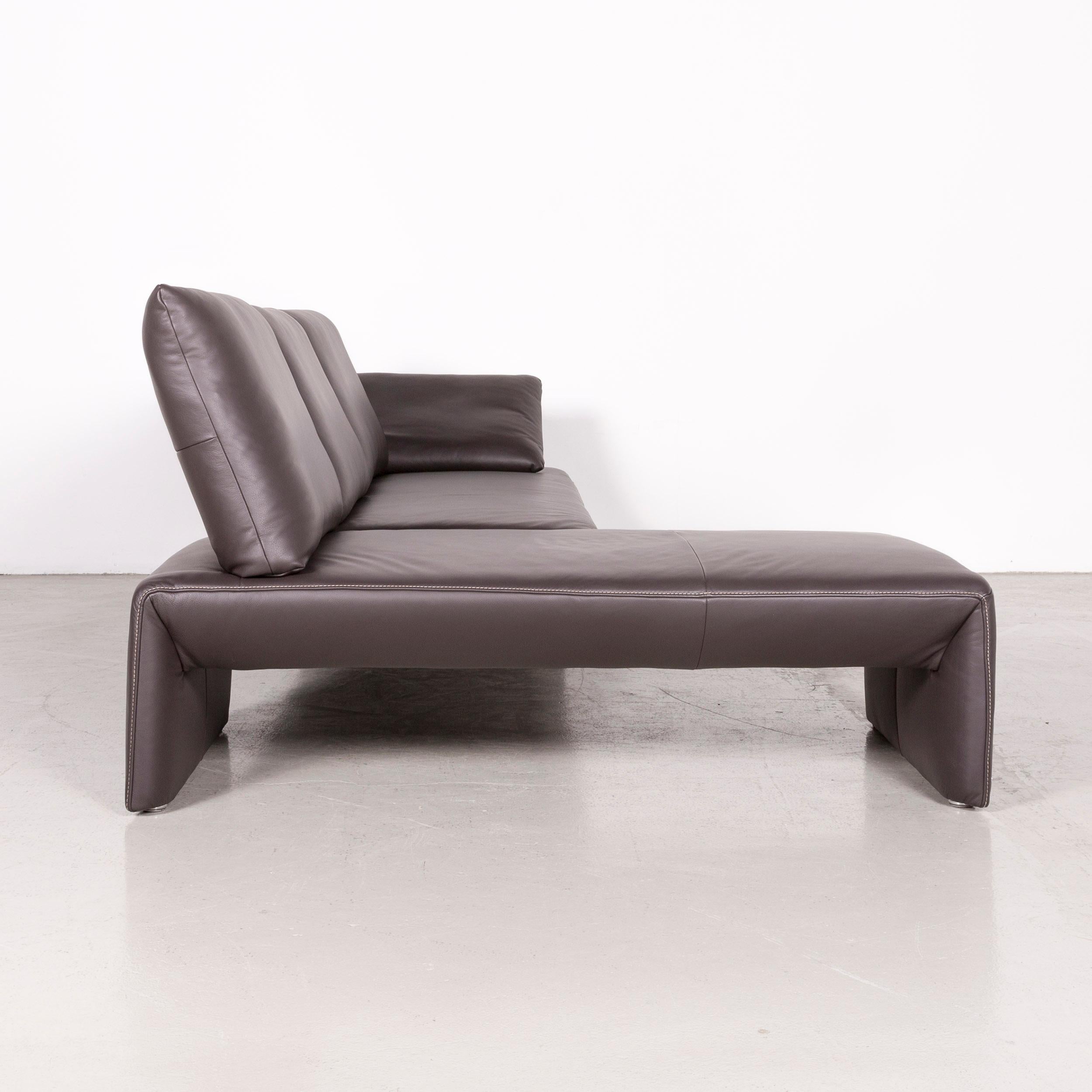 Koinor Rivo Designer Leather Corner Sofa Brown Couch For Sale 6