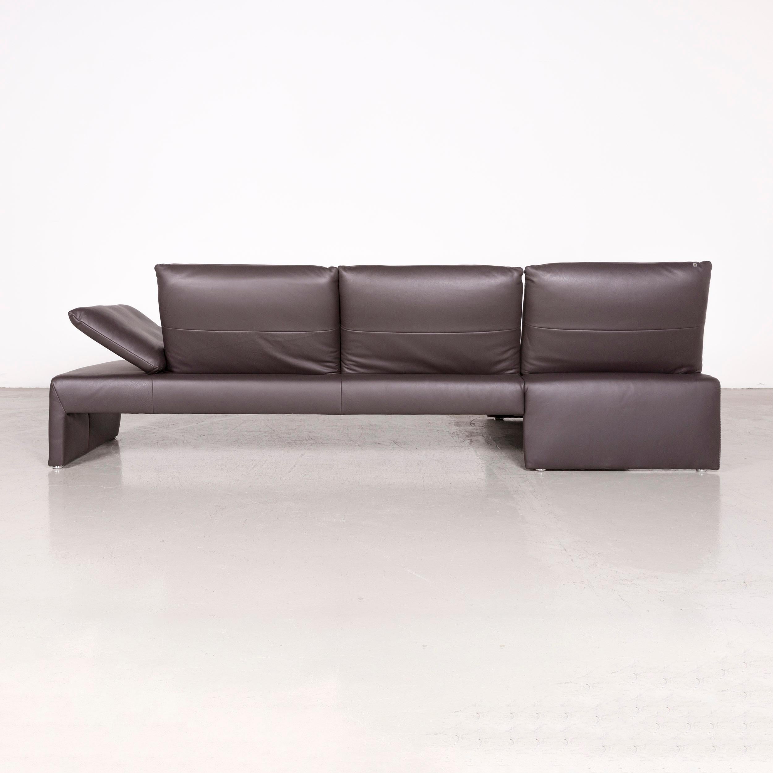 Koinor Rivo Designer Leather Corner Sofa Brown Couch For Sale 7