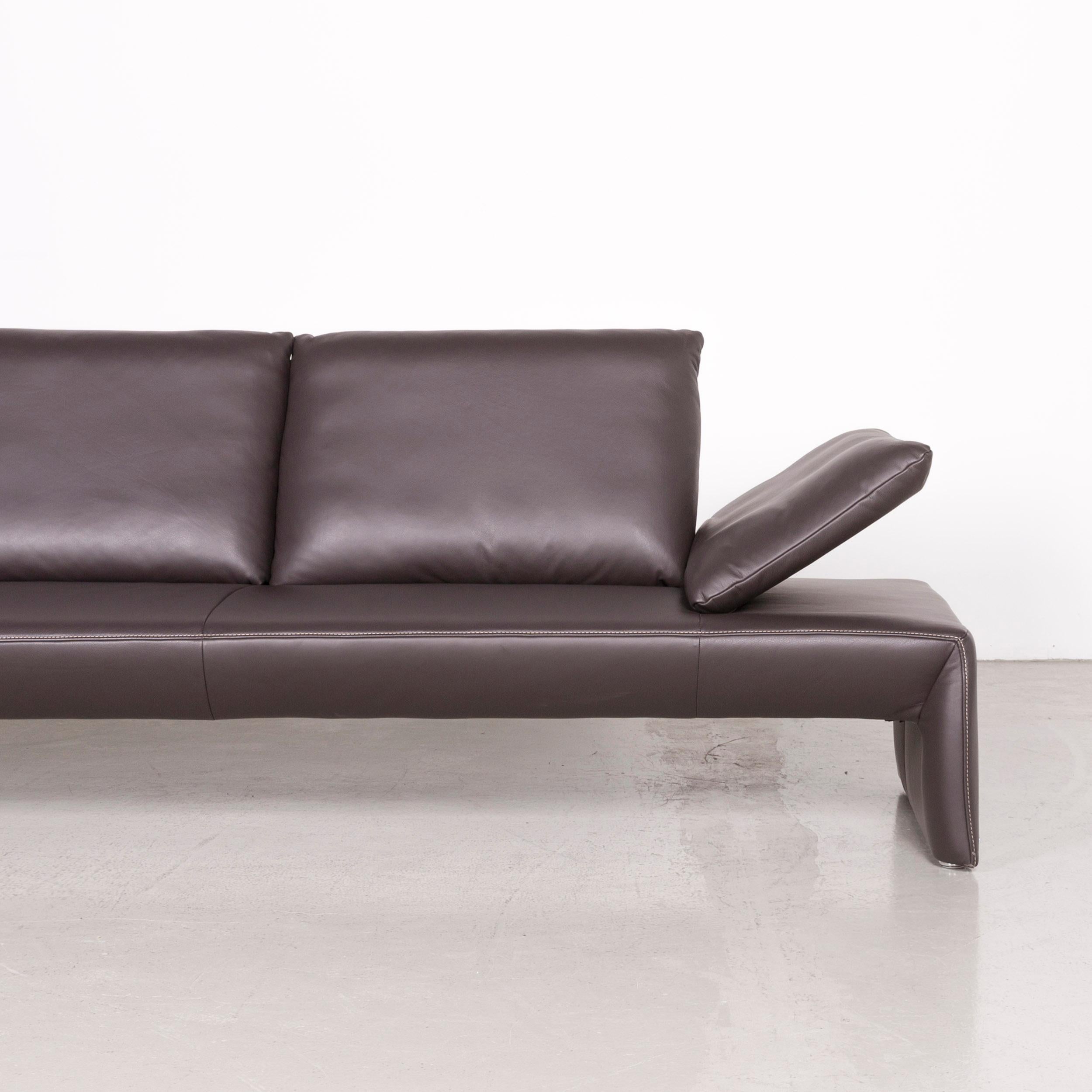 Koinor Rivo Designer Leather Corner Sofa Brown Couch For Sale 1
