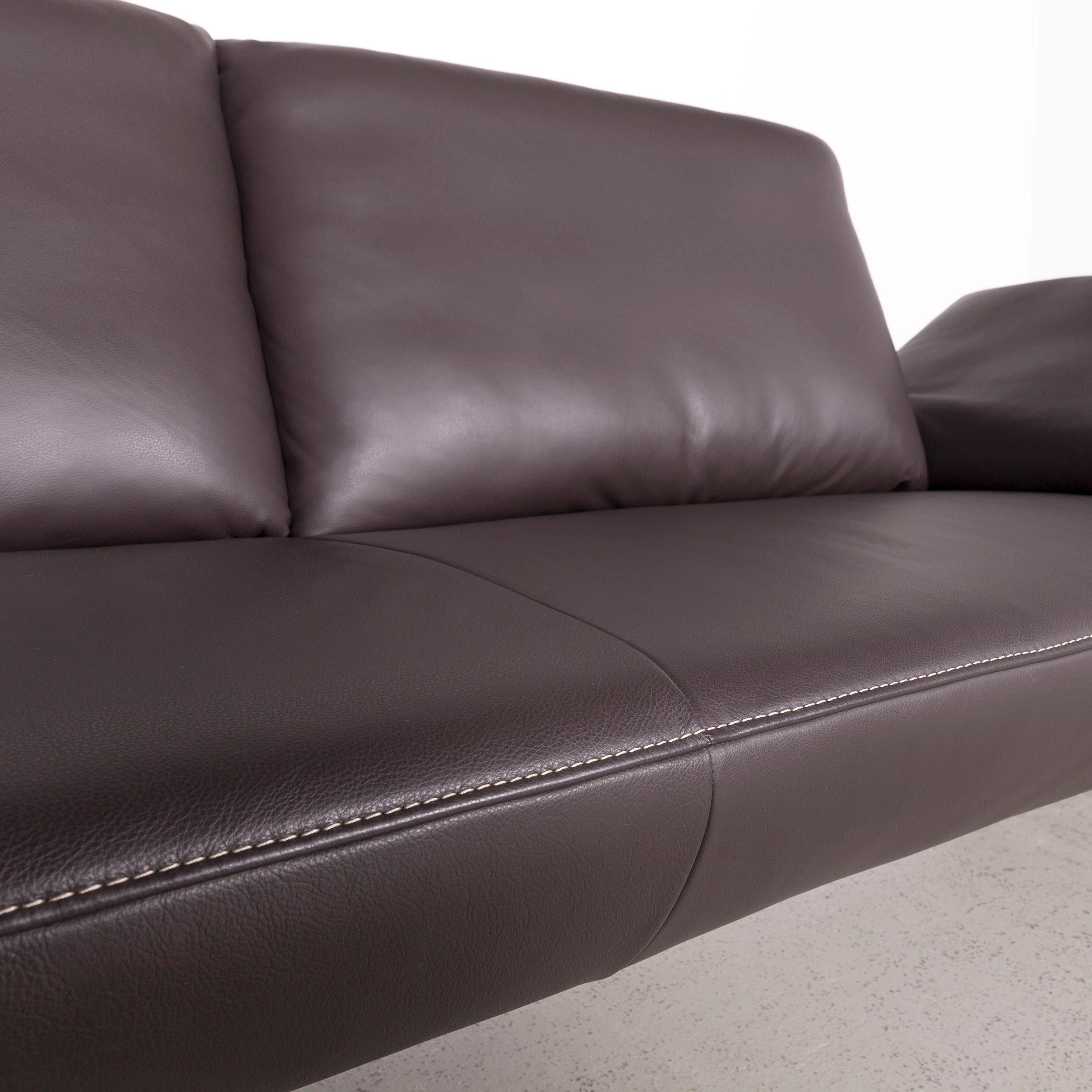 Koinor Rivo Designer Leather Corner Sofa Brown Couch For Sale 2