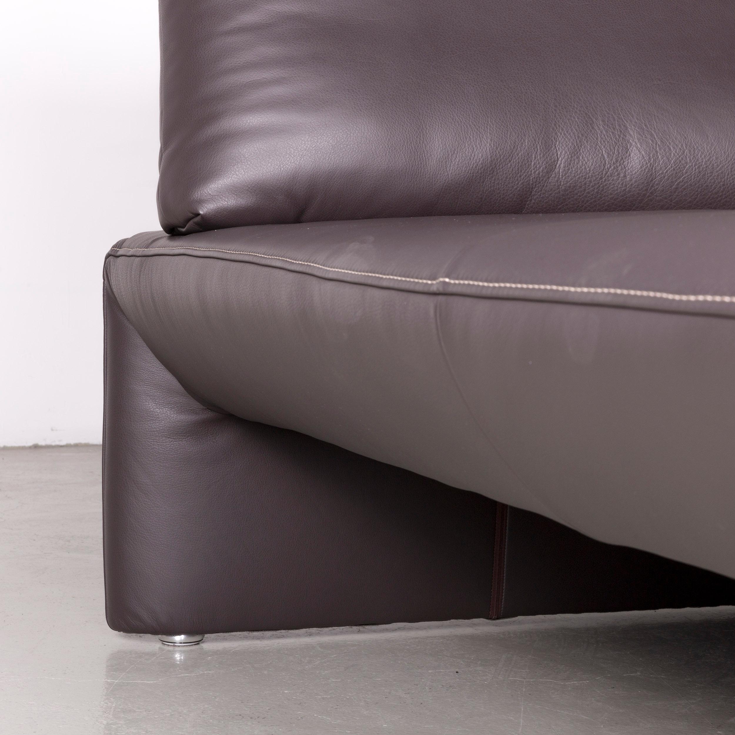 Koinor Rivo Designer Leather Corner Sofa Brown Couch For Sale 4