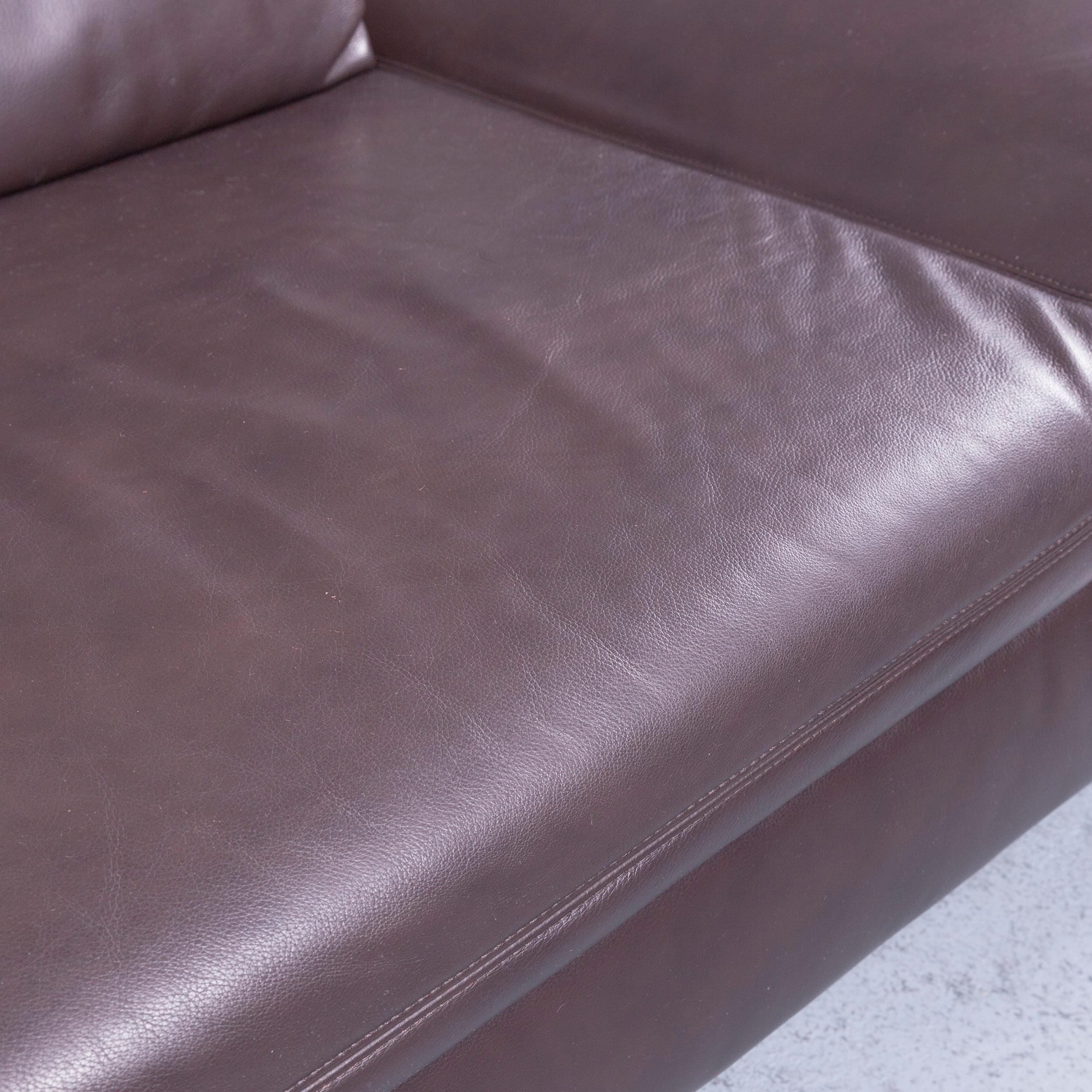 Koinor Rivoli Designer Leather Corner Sofa in Brown with Functions 1