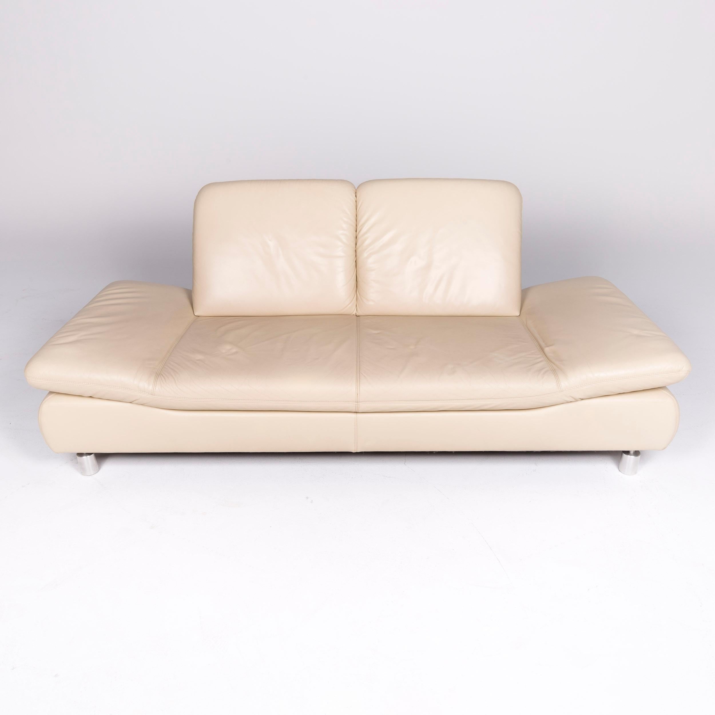 Koinor Rivoli Designer Leather Sofa Beige Genuine Leather Three-Seat Couch For Sale 2