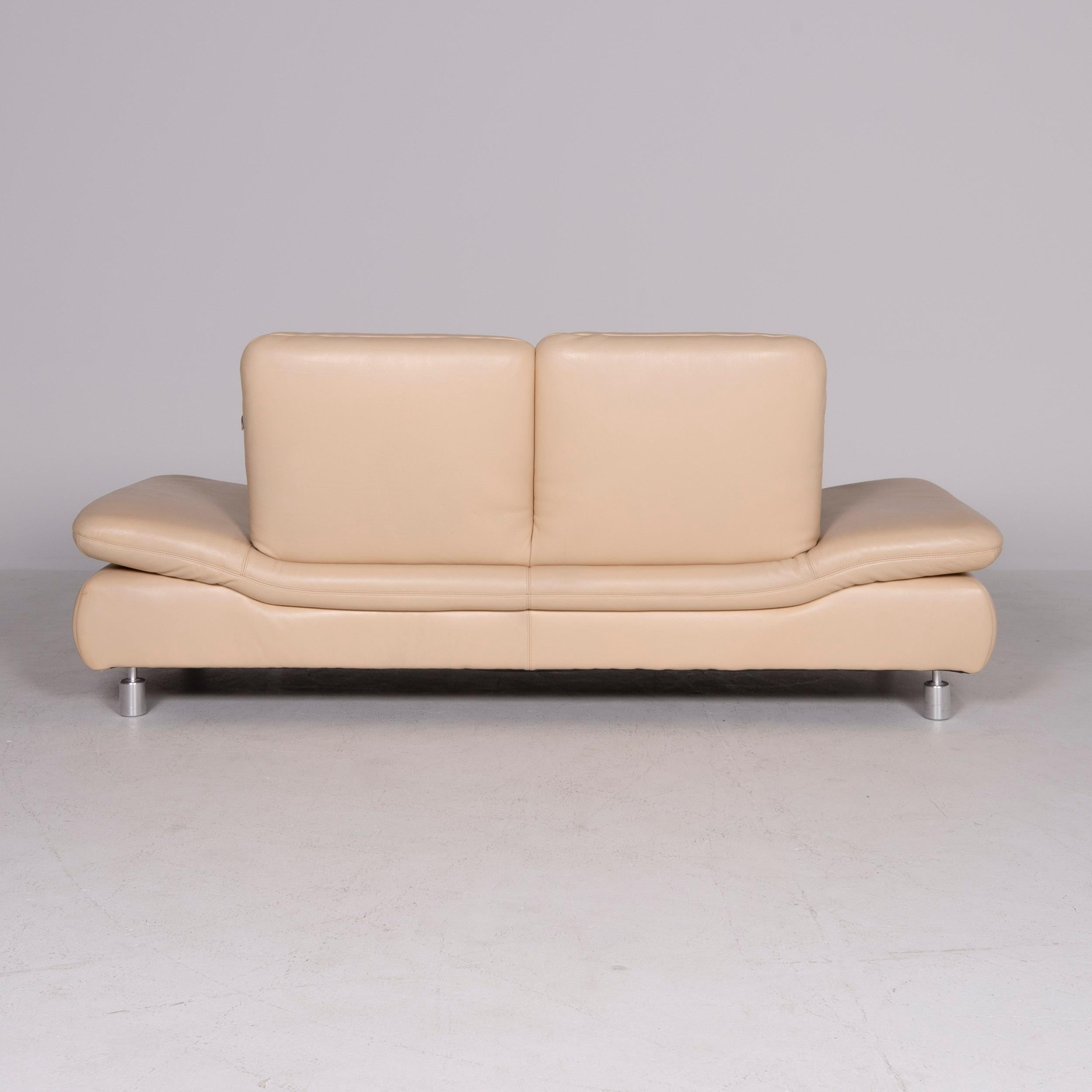 Koinor Rivoli Designer Leather Sofa Beige Genuine Leather Three-Seat Couch For Sale 3