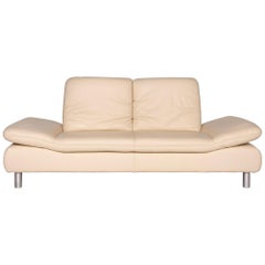 Koinor Rivoli Designer Leather Sofa Beige Genuine Leather Three-Seat Couch