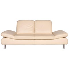 Koinor Rivoli Designer Leather Sofa Beige Genuine Leather Three-Seat Couch