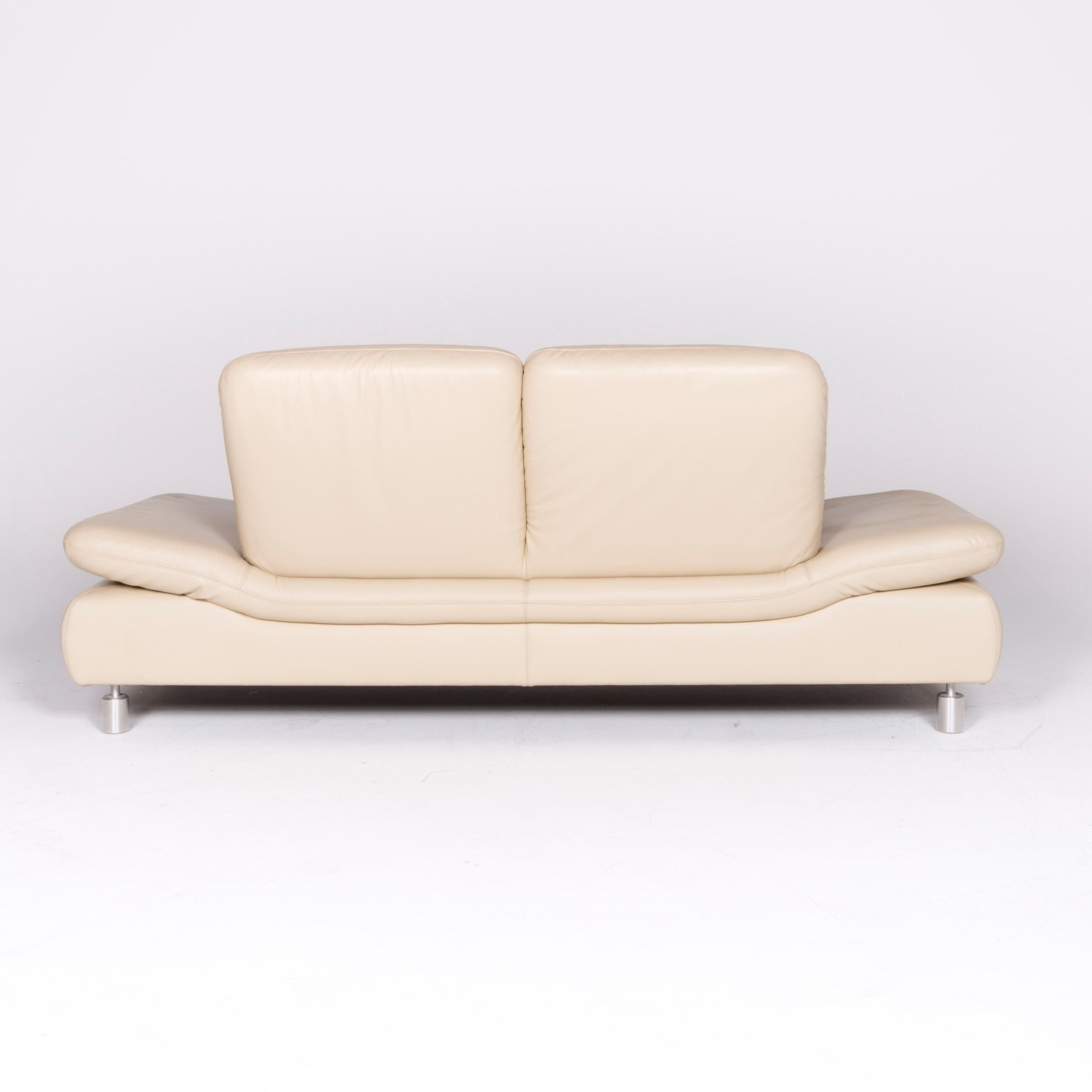 Koinor Rivoli Designer Leather Sofa Stool Set Genuine Leather Three-Seat Couch 13
