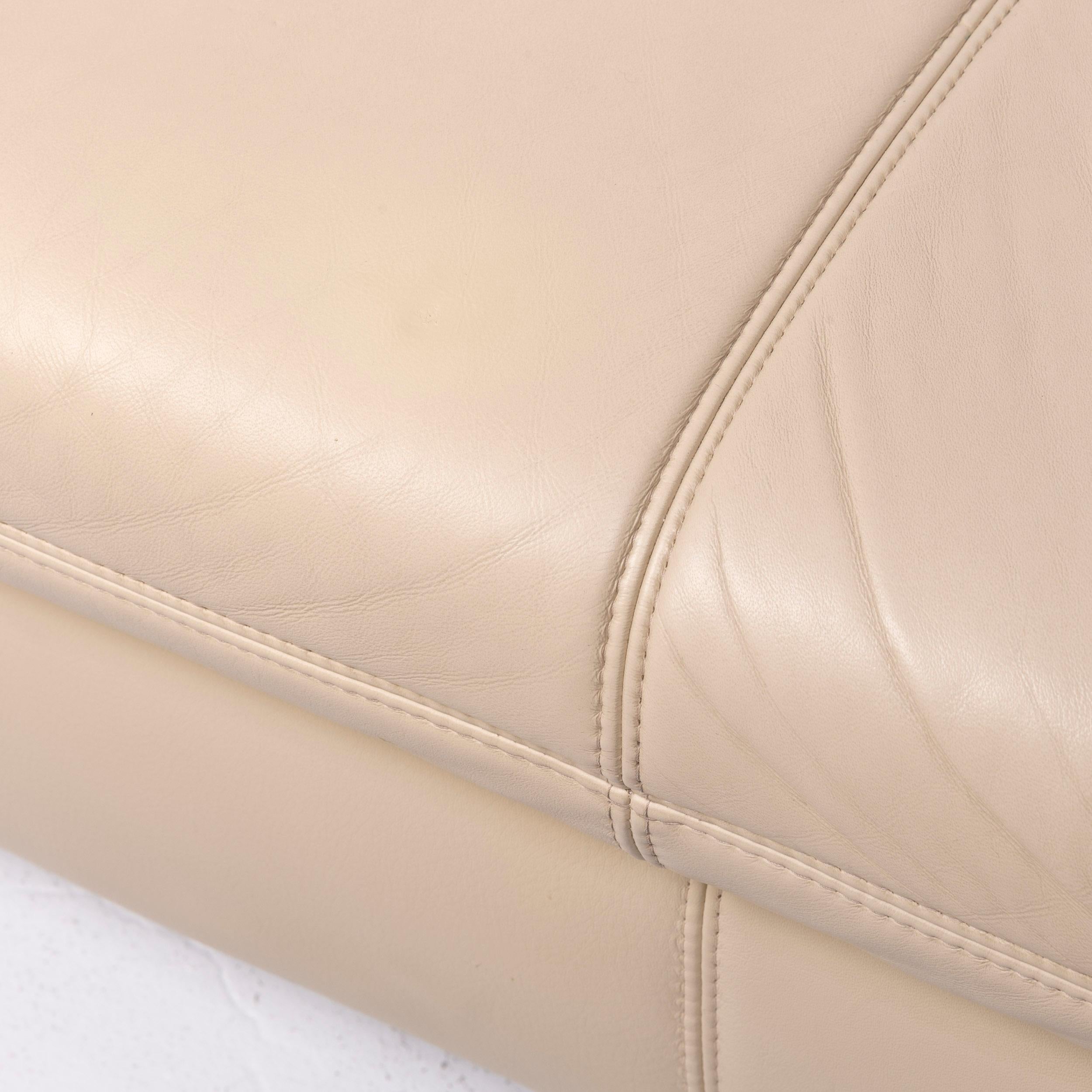 Koinor Rivoli Designer Leather Sofa Stool Set Genuine Leather Three-Seat Couch 2