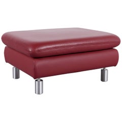 Koinor Rivoli Leather Foot-Stool Red Bench