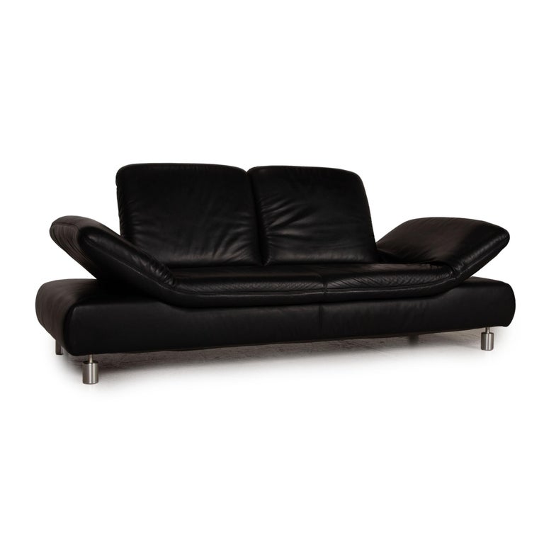 Koinor Rivoli Leather Sofa Black Two-Seater Couch Function at 1stDibs |  koinor sofa