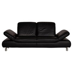 Koinor Rivoli Leather Sofa Black Two-Seater Couch Function