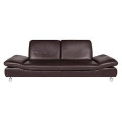 Koinor Rivoli Leather Sofa Brown Three-Seat Function Relax Function Couch