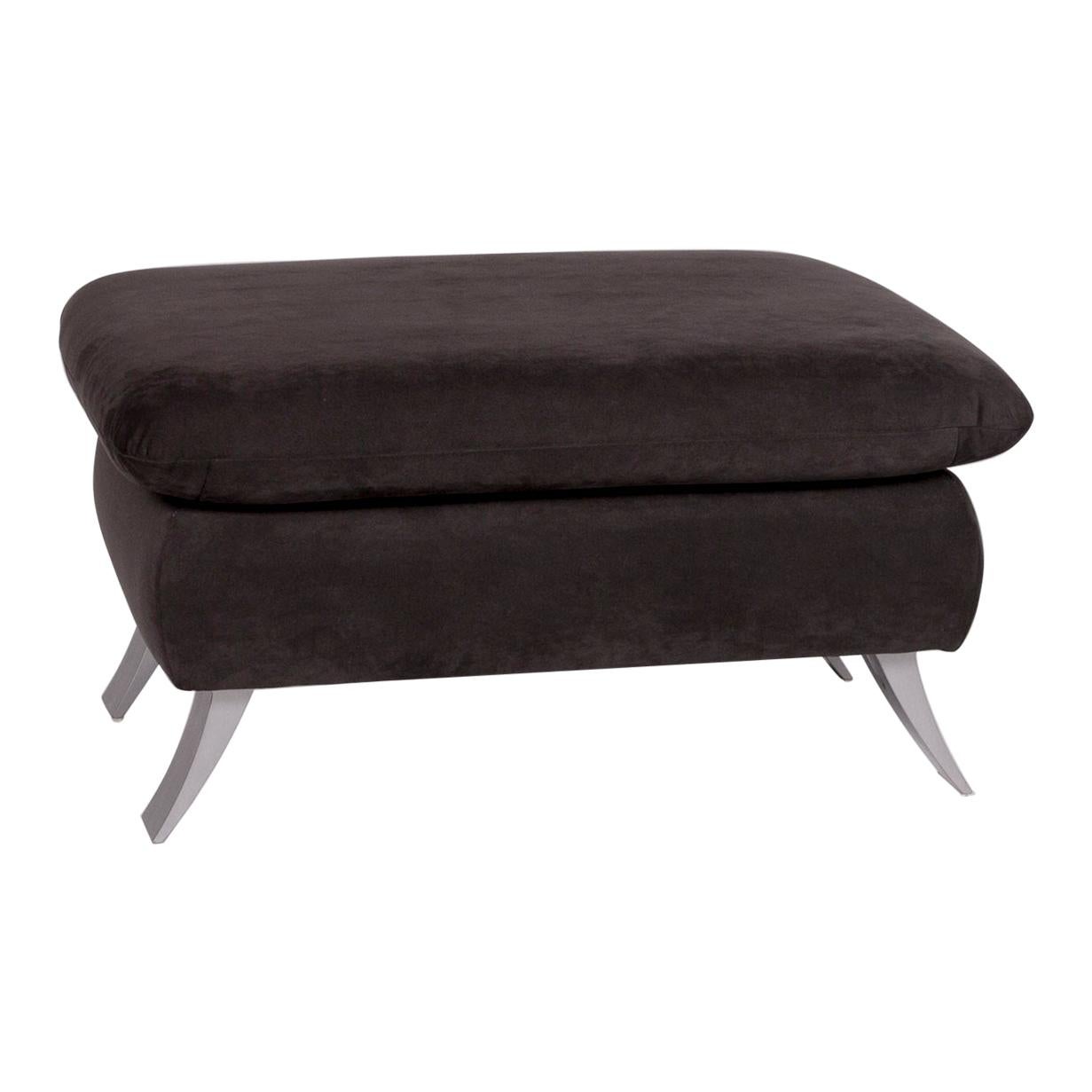 Koinor Rossini Leather Stool Cream Stool Ottoman For Sale at 1stdibs