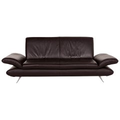 Koinor Rossini Brown Leather Sofa Two-Seat with Function