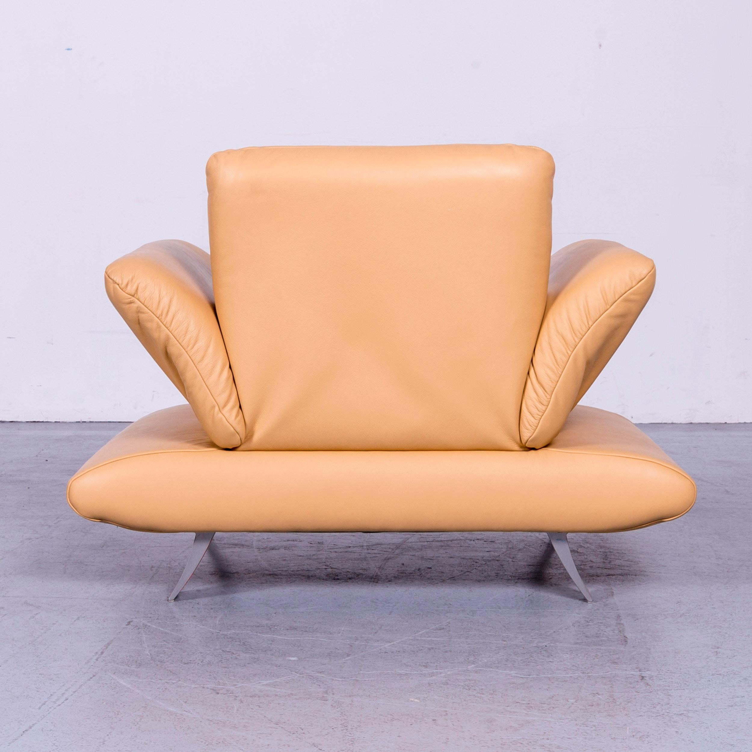 Koinor Rossini Designer Leather Armchair Beige One Seat In Good Condition For Sale In Cologne, DE
