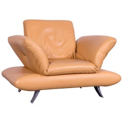 Koinor Rossini Designer Leather Armchair Beige One Seat