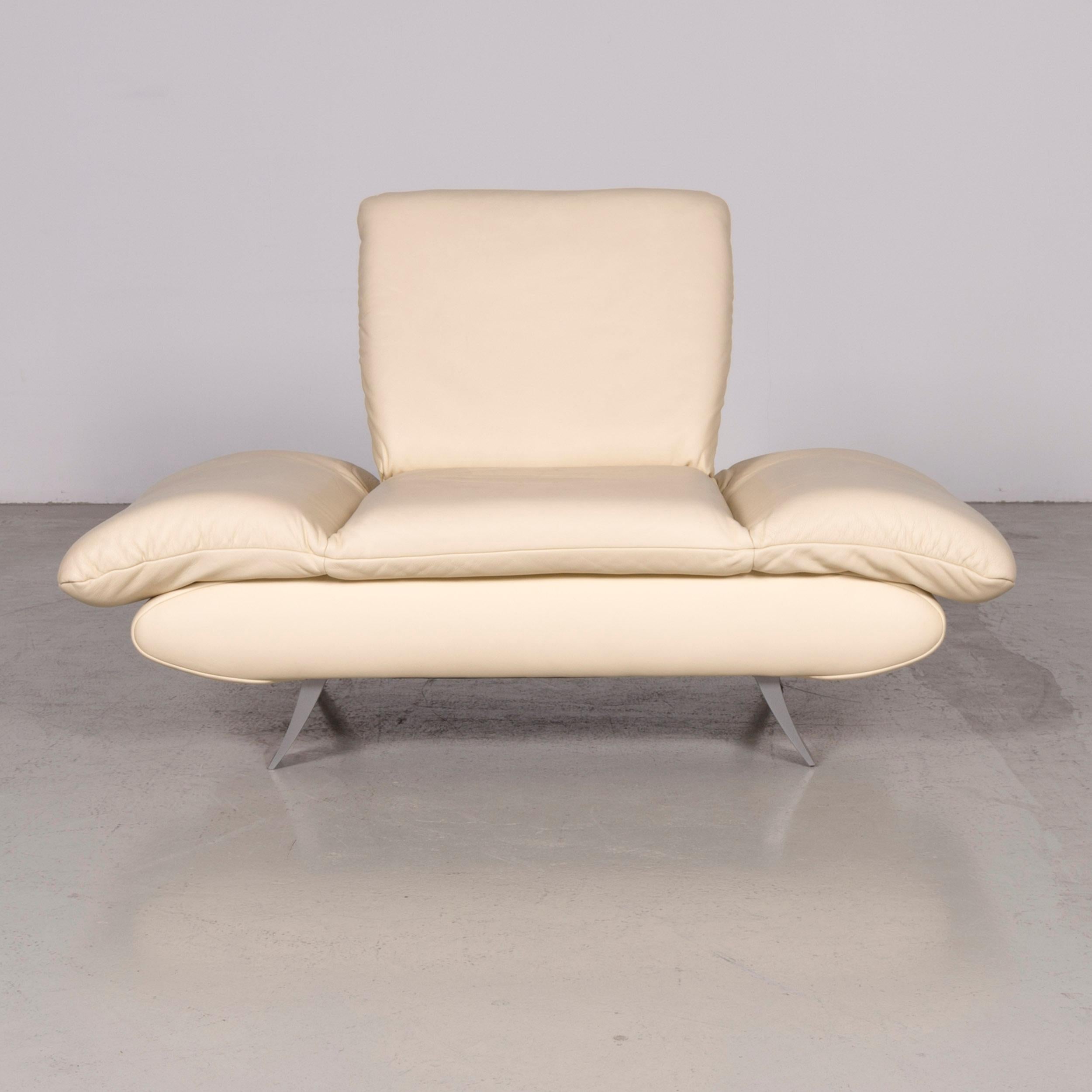 Koinor Rossini Designer Leather Armchair Creme In Good Condition For Sale In Cologne, DE