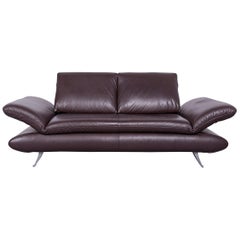 Koinor Rossini Designer Leather Brown in Brown Two-Seat Couch