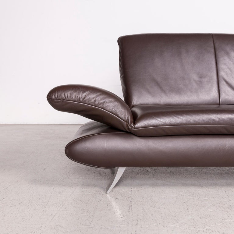 Koinor Rossini Designer Leather Sofa Brown ThreeSeat Real Leather