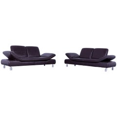 Koinor Rossini Designer Sofa Set Brown Leather Function