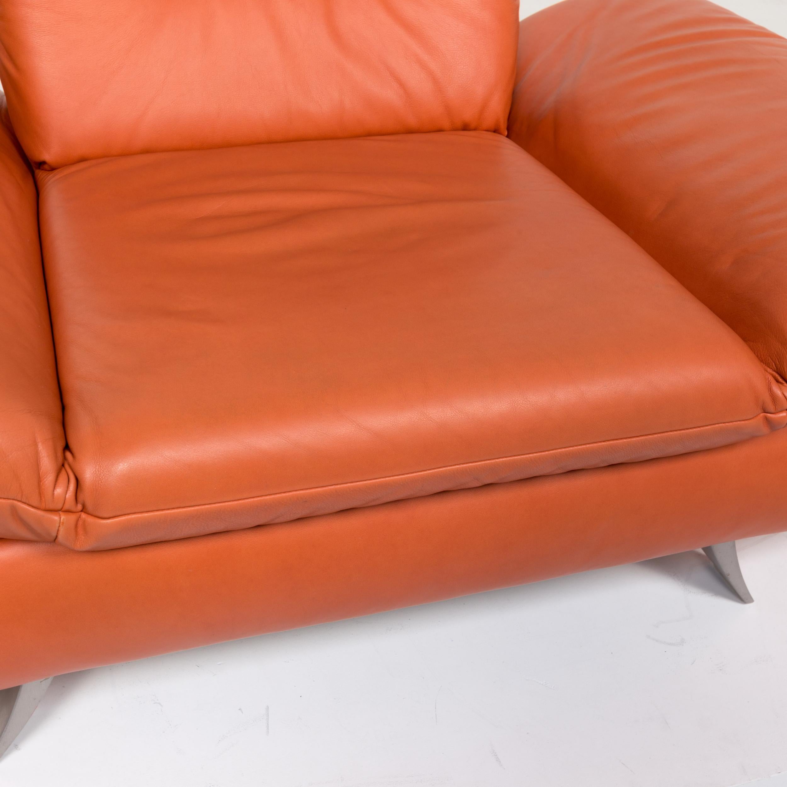 terracotta leather chair