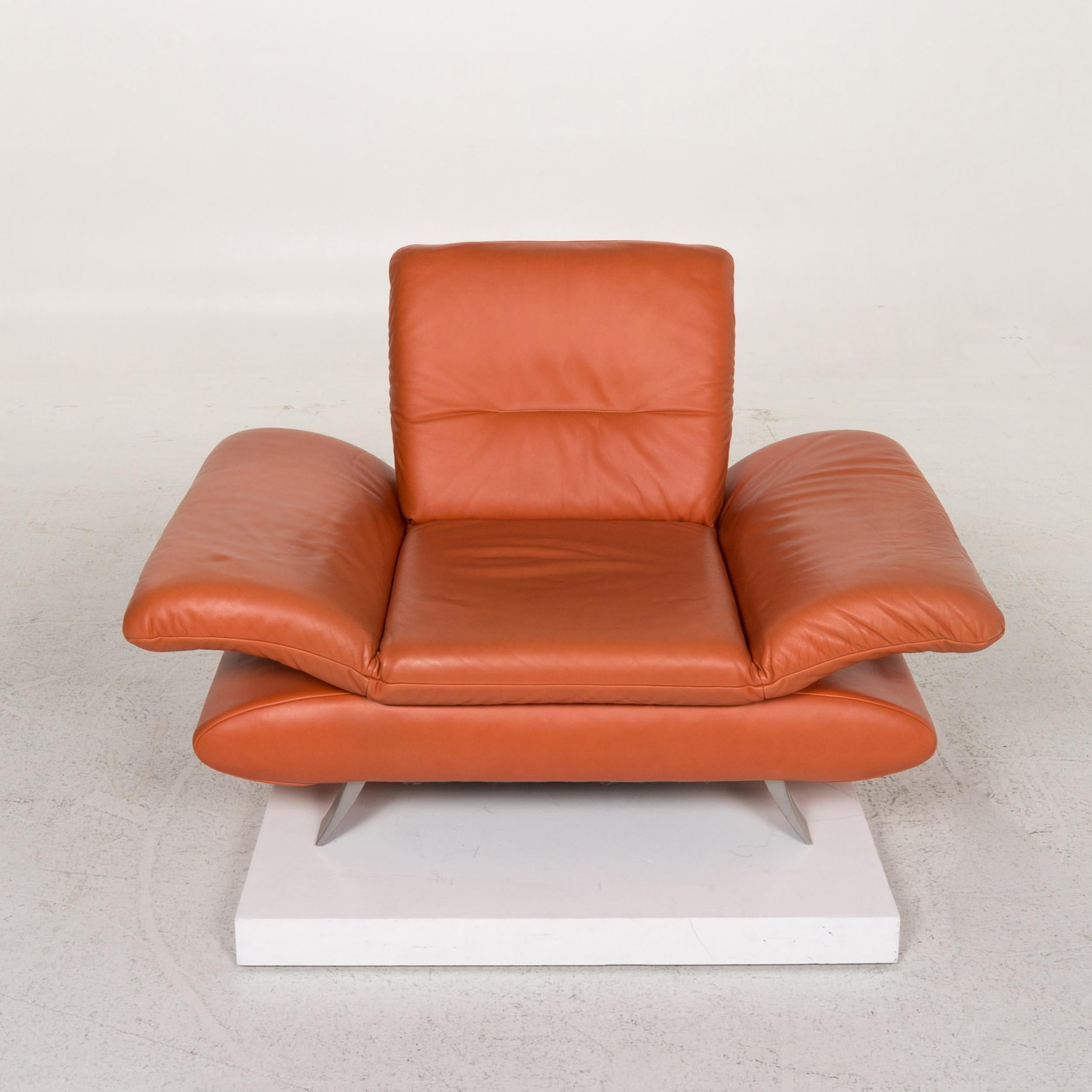 German Koinor Rossini Leather Armchair Terracotta Orange Function