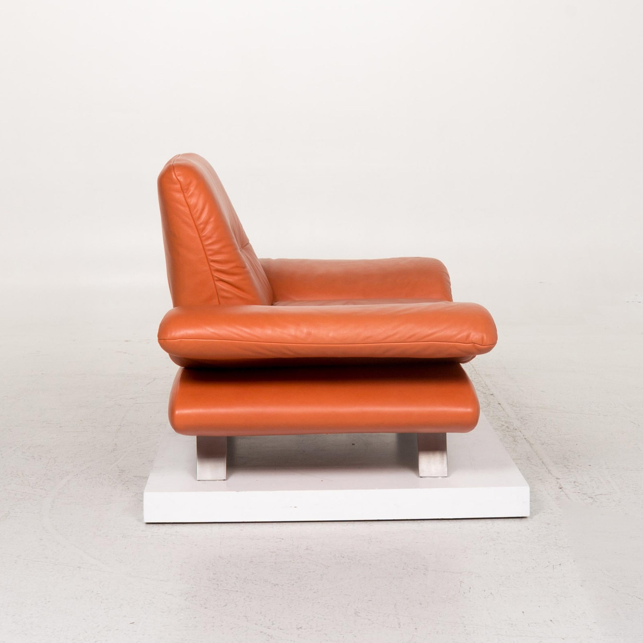 Koinor Rossini Leather Armchair Terracotta Orange Function In Good Condition In Cologne, DE