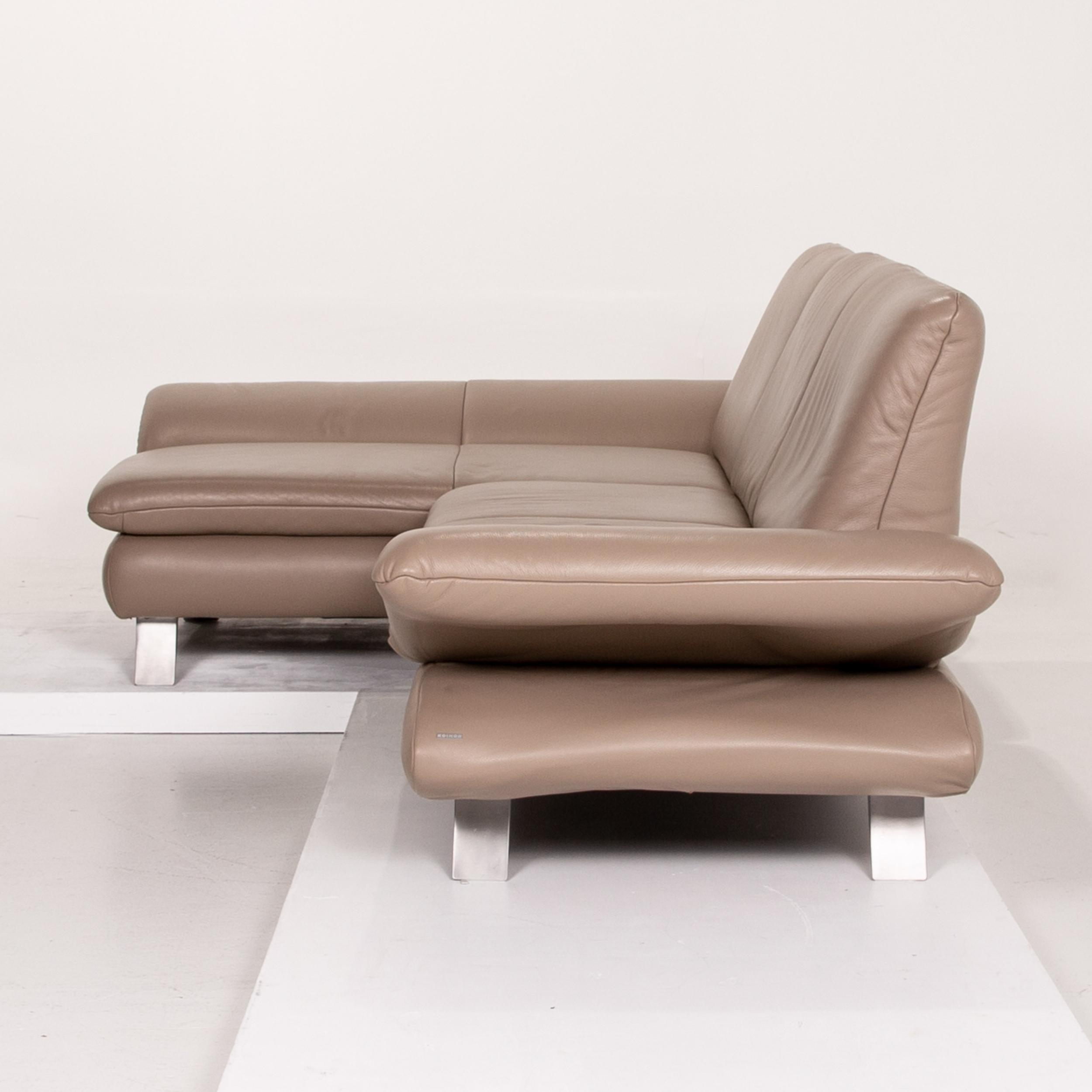 Koinor Rossini Ledersofa Beige Grau Beige Greige Ecksofa Funktion Couch 5