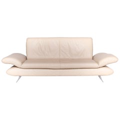 Koinor Rossini Leather Sofa Beige Three-Seat Couch
