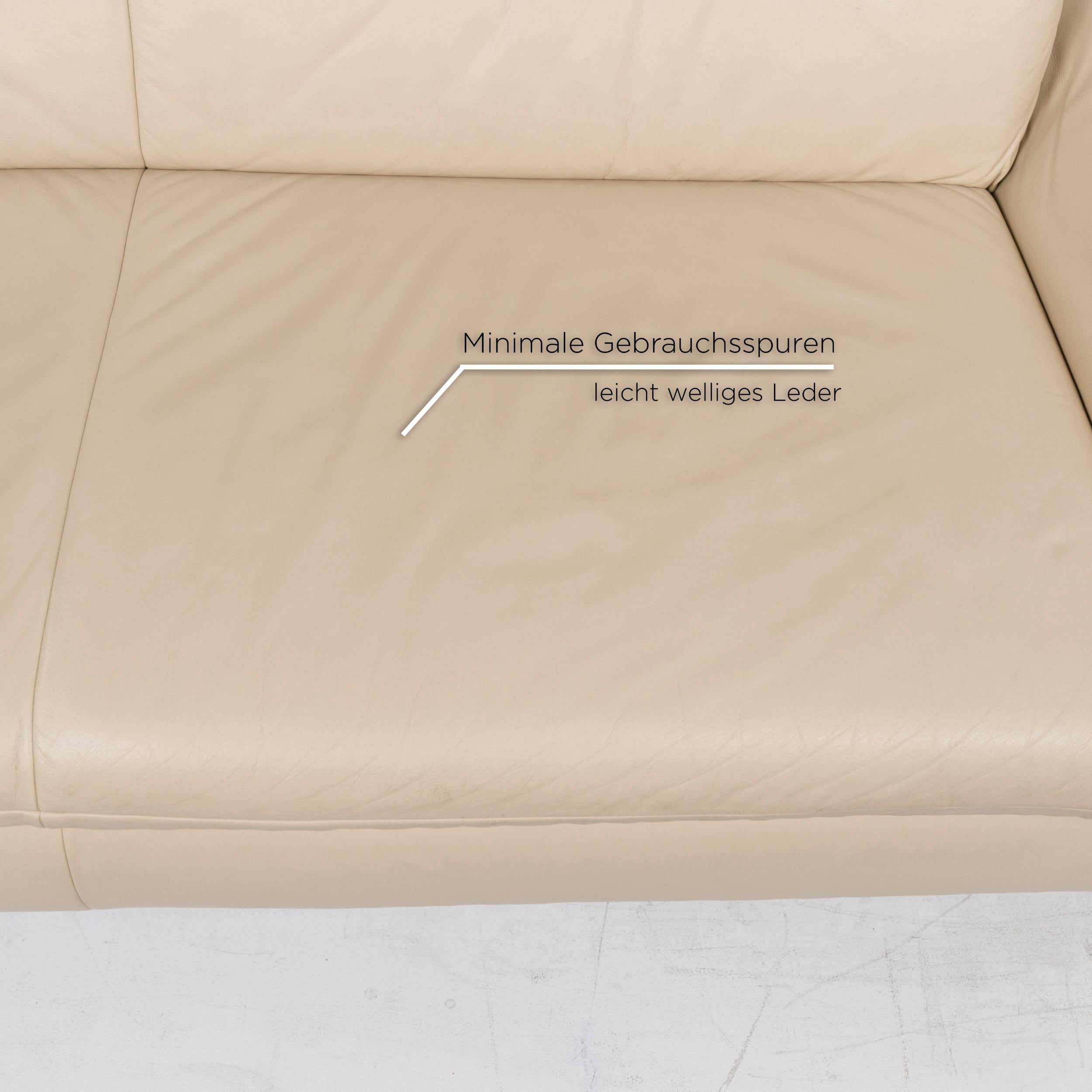 Modern Koinor Rossini Leather Sofa Beige Two-Seat
