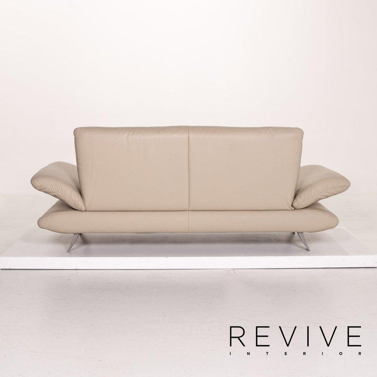 Koinor Rossini Leather Sofa Cream Two Seat Function At 1stdibs