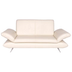 Koinor Rossini Leather Sofa Cream Two-Seat Couch