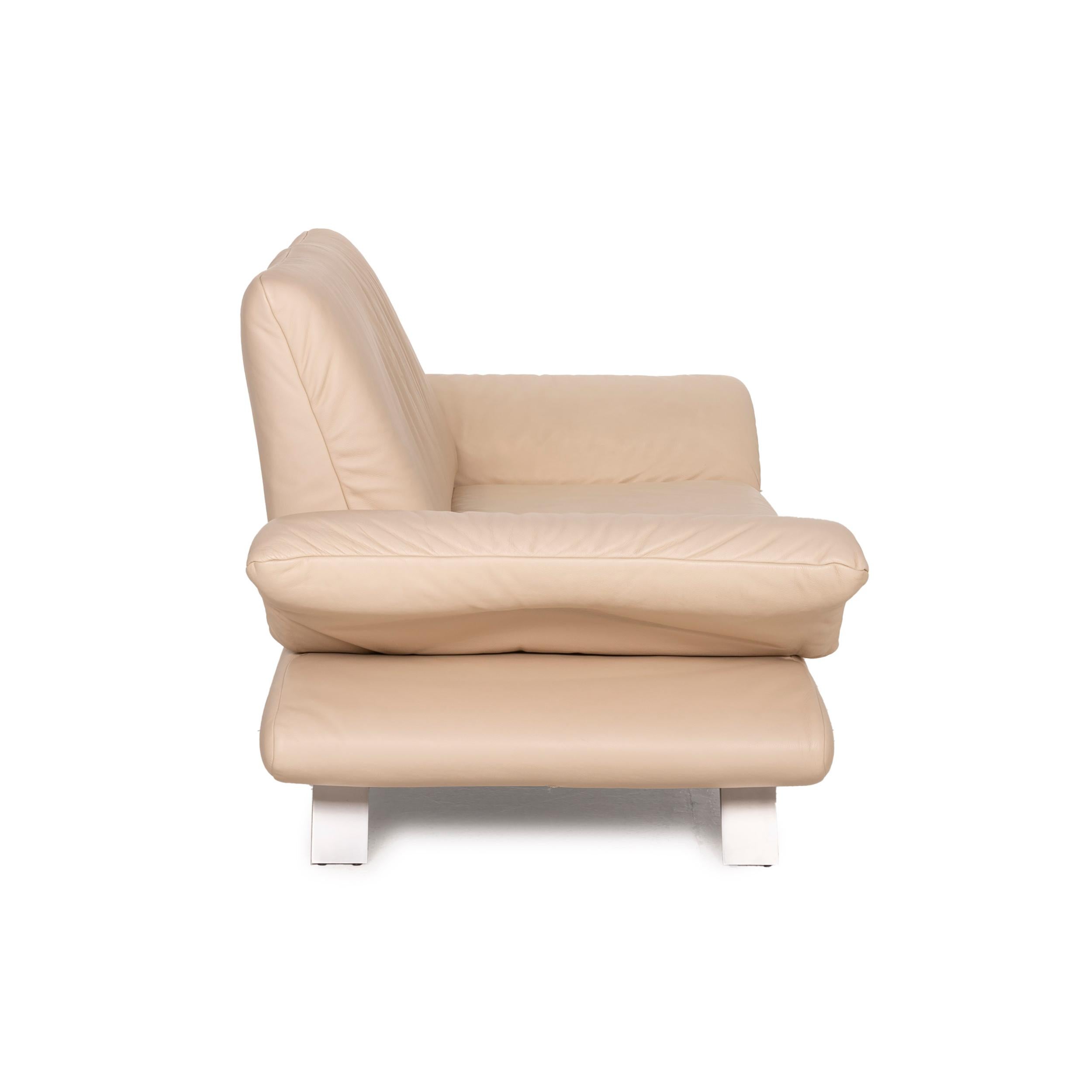 Koinor Rossini Leather Sofa Cream Two-Seater 6